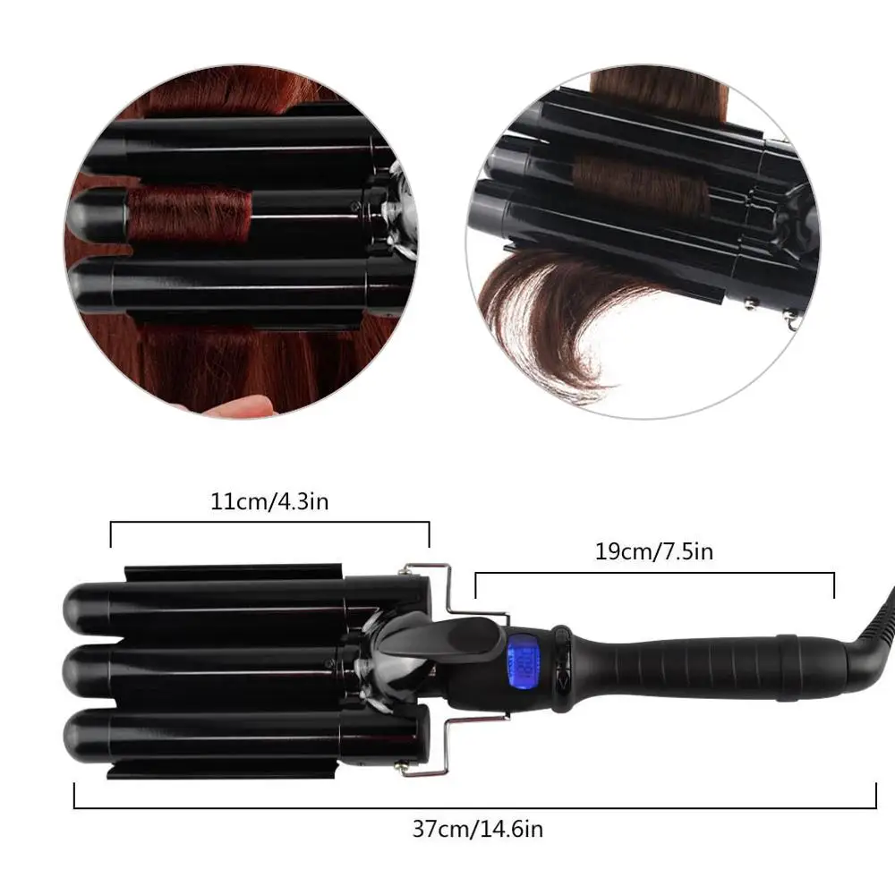 

Hair Curling Iron 3 Barrel Hair Curler Hair Crimper Waver Fast Heating Electric Curler 25/32MM Waver Anti-scald Curling Iron