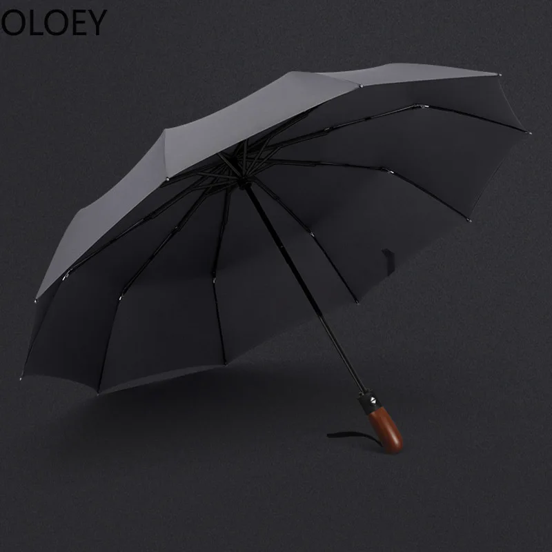 Автоматический складной зонт от дождя десять костей прочный Ветрозащитный Зонт