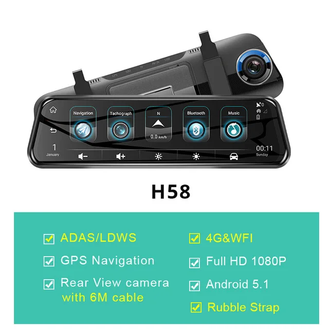 White MaiYue star10''4G Android зеркало заднего вида DVR HD1080P автоматическая камера Спринт камера gps беспроводной ночного видения Автомобильный видеорегистратор - Название цвета: White