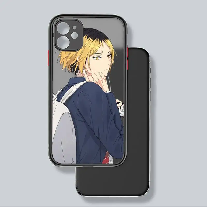 

Anime Kenma Kozume of Haikyuu Phone Case Matte Transparent for iPhone 7 8 11 12 s mini pro X XS XR MAX Plus coque