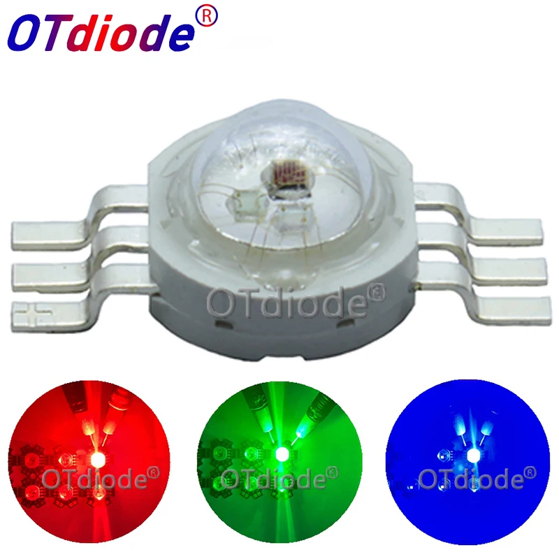 100 шт. 9 Вт LED RGB высокая мощность диодный чип лампы шесть ног 700mA 3 2-3 4 в Тайвань
