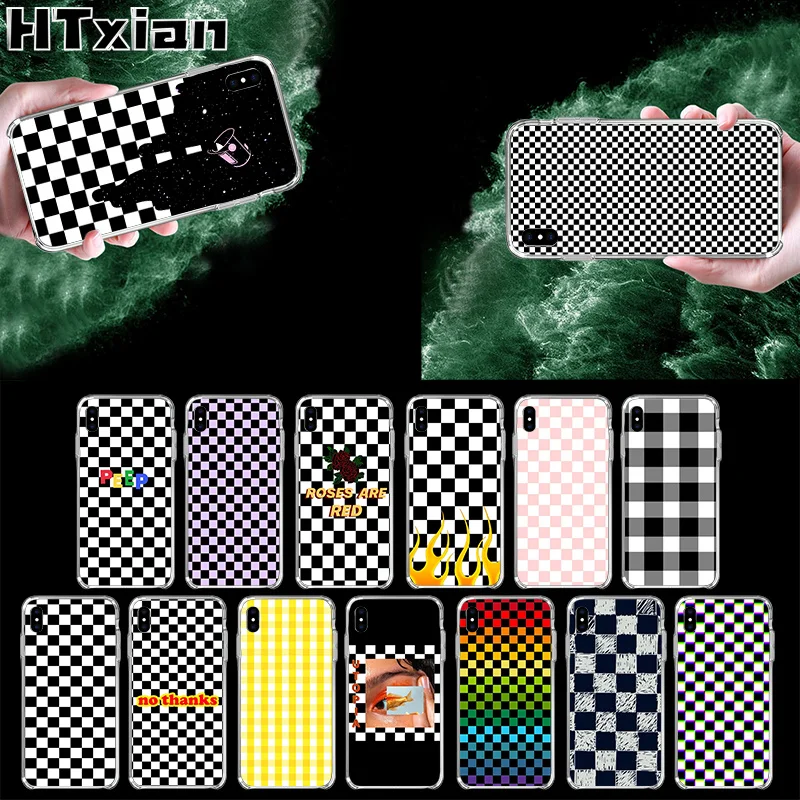HTXian черно белая шахматная доска Роскошный Уникальный Дизайн чехол для телефона