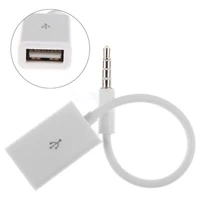 high quality data line cars 3 5mm aux audio plug jack to usb 2 0 female converter cable cord car mp3