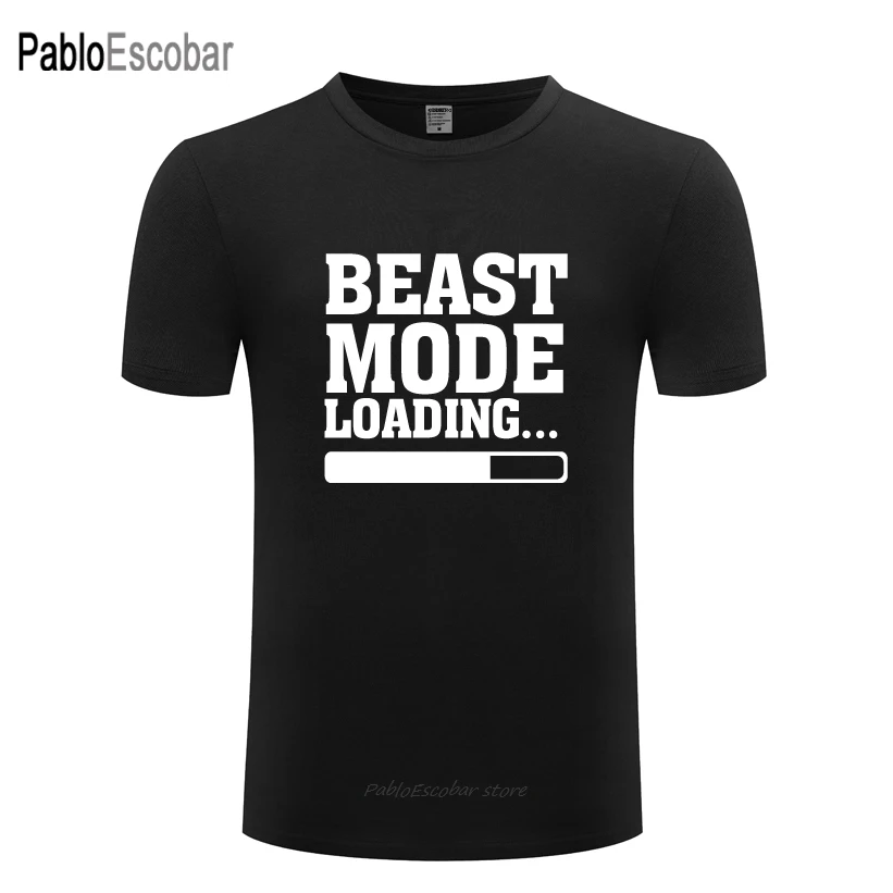 Beast Mode Loading Letter Мужская футболка shubuzhi новая хлопковая Повседневная с коротким