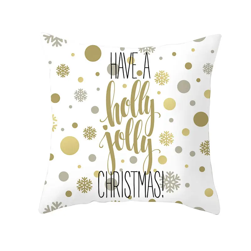 Рождественская елка подарок наволочка из полиэстера с принтом собаки оленя