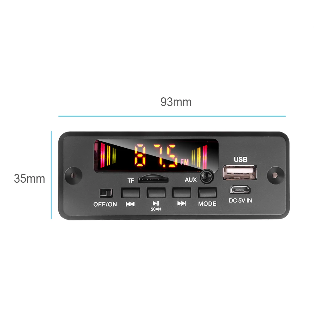 Mp3 плеер kebidu с громкой связью декодер плата 5 32 В Bluetooth 0 6 Вт усилитель
