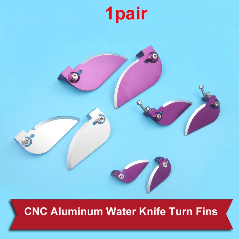 1 пара RC лодка CNC алюминиевый сплав водяной нож поворотные ласты рулевой