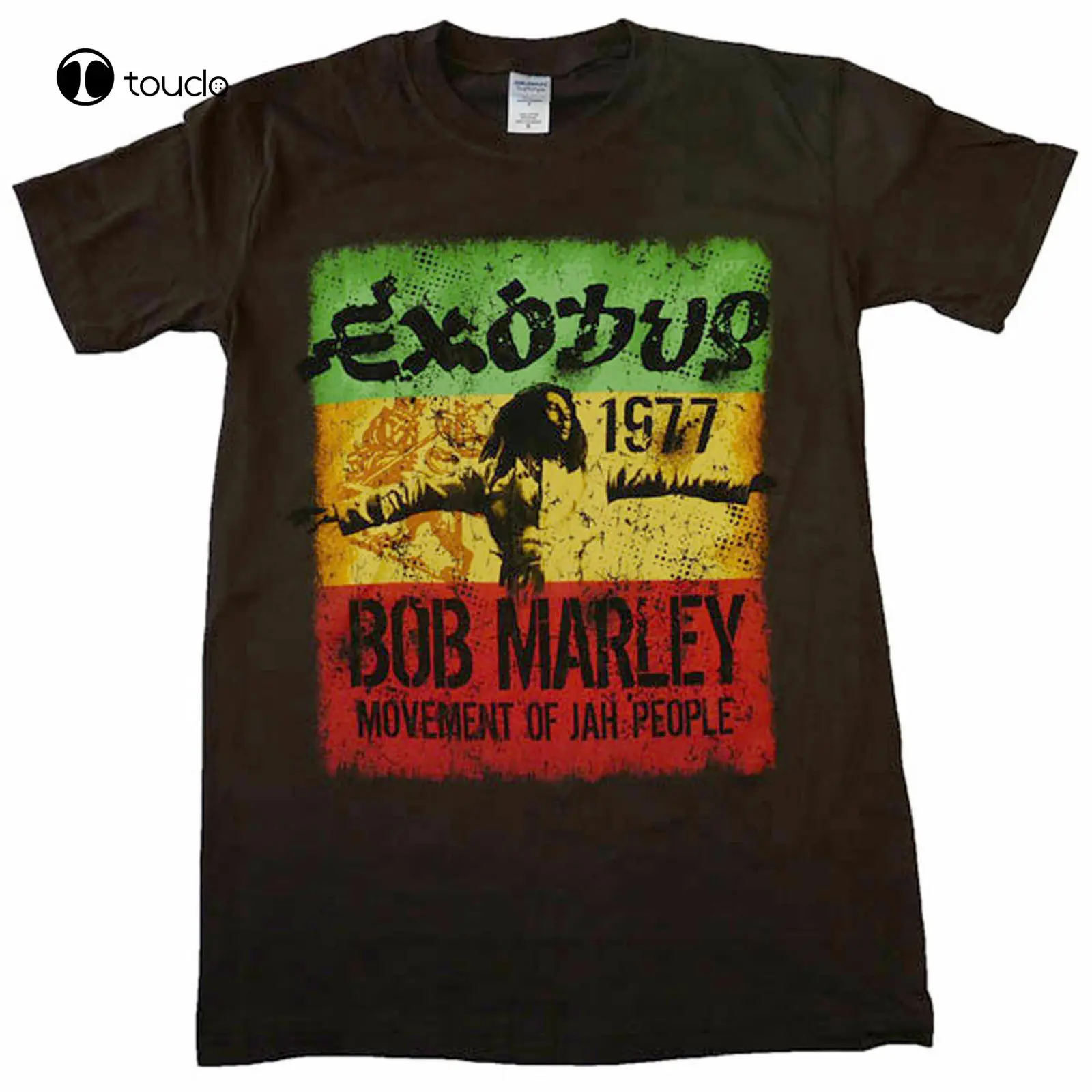 

Bob Marley - Movement - Official Men'S Brown T-Shirt Classic Cotton Men Round Collar Short Sleeve Top Tee T Shirt Plus Size