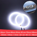 Супер яркие кольца с ореолом, хлопковые светодиодные фары с ангельскими глазками, 60 мм, 70 мм, 80 мм, 90 мм, 100 мм, 110 мм, 120 мм, автомобильные, мотоциклетные, лампа DRL светильник лампа