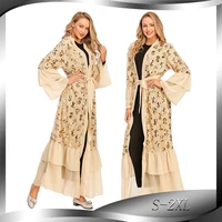 long woman tracksuit open belt dresses islamic clothing women modern fashion women dress islamic abaya clothing cm181
