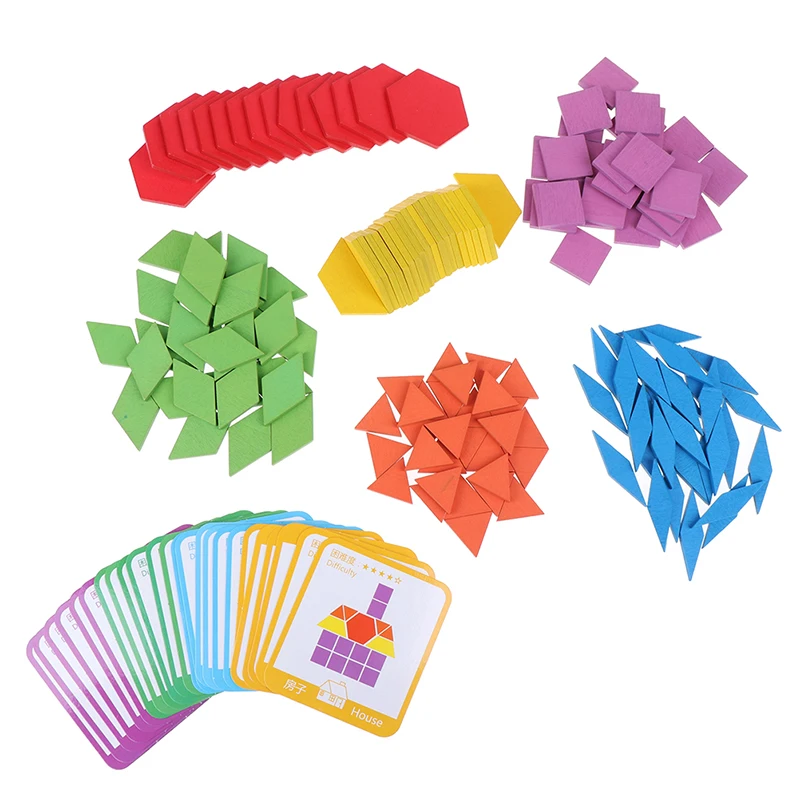 Горячая Распродажа 155 шт деревянная настольная игра-головоломка набор красочные