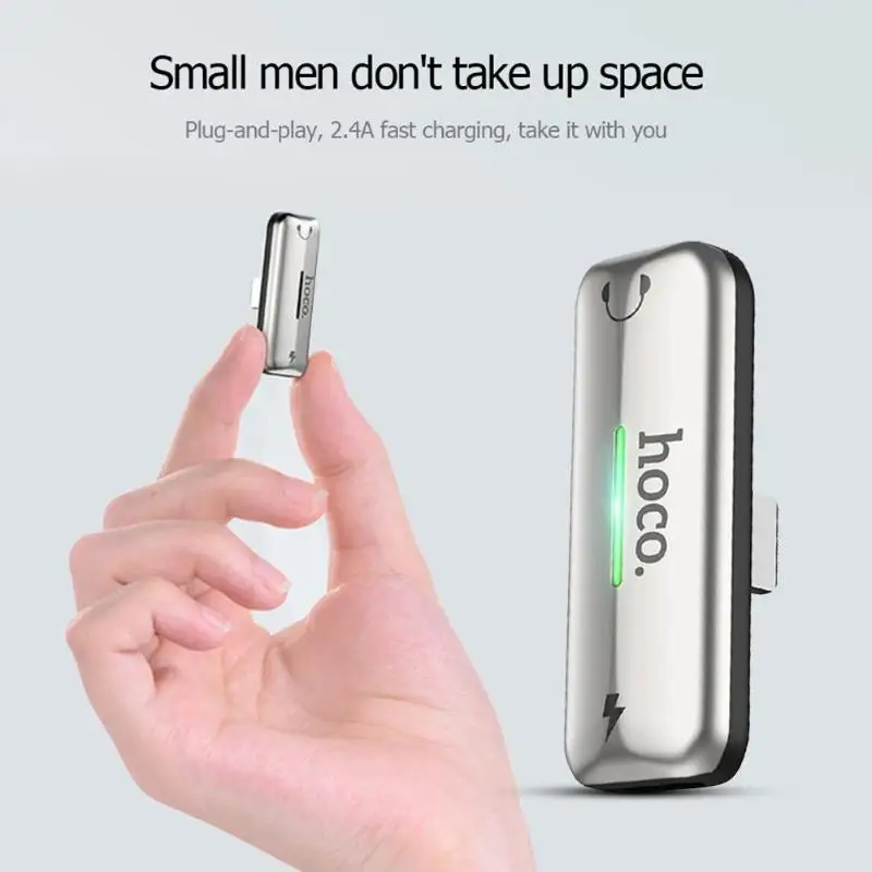 HOCO LS27 Dual 8 Pin 2 в 1 разъем для наушников сплиттер портативный аудио конвертер