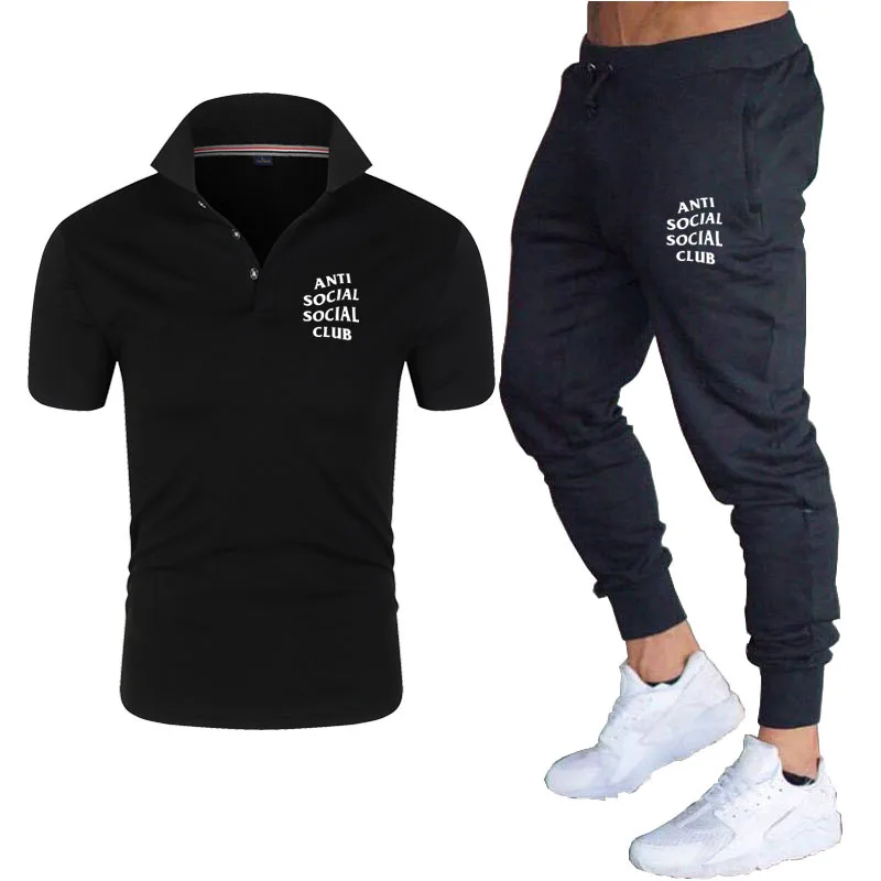

2021 new brand high quality leisure sportswear men's short sleeve polo shirt + shorts short sleeve T-shirt + pants