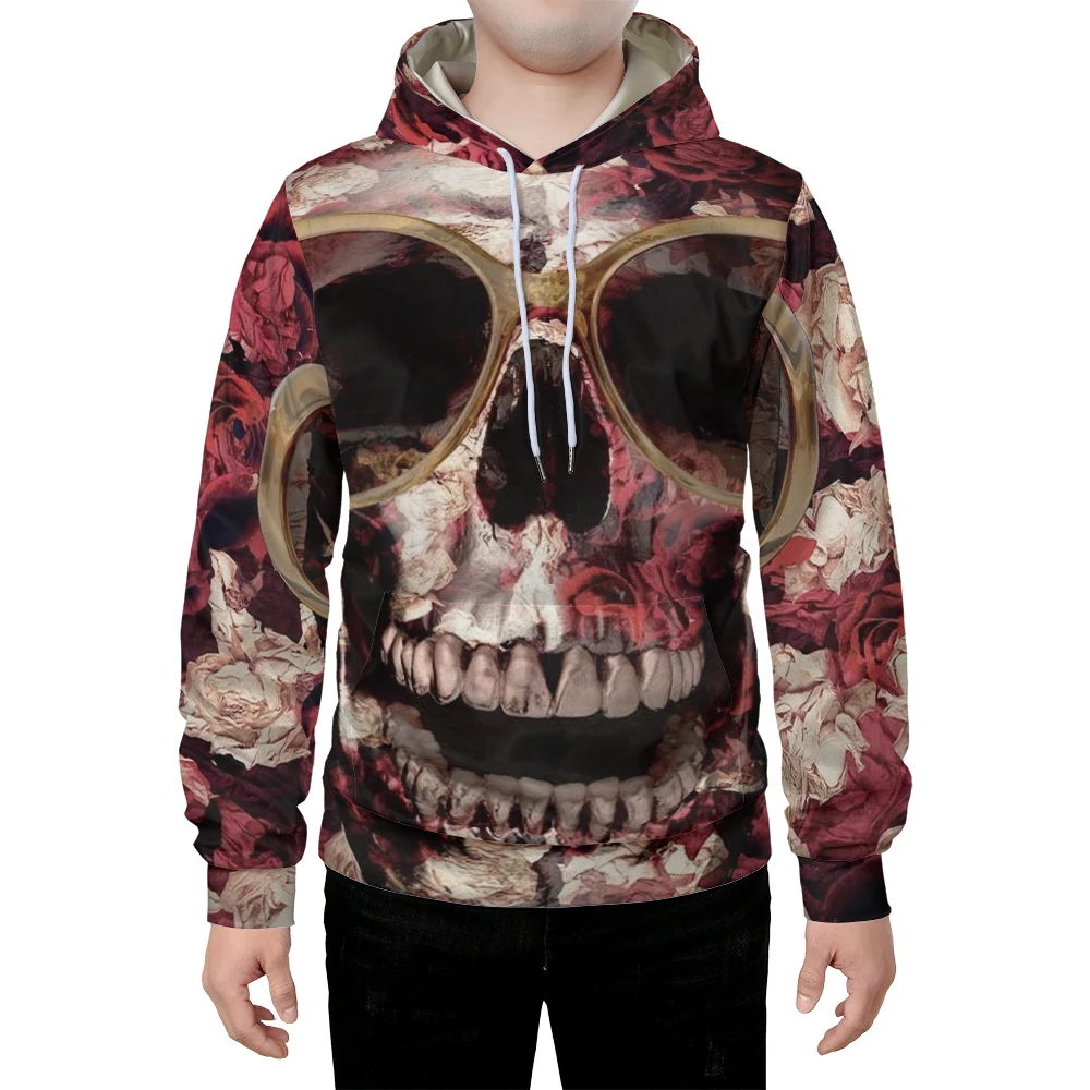 Модная мужская толстовка с капюшоном для Хэллоуина серия черепа 3D принт