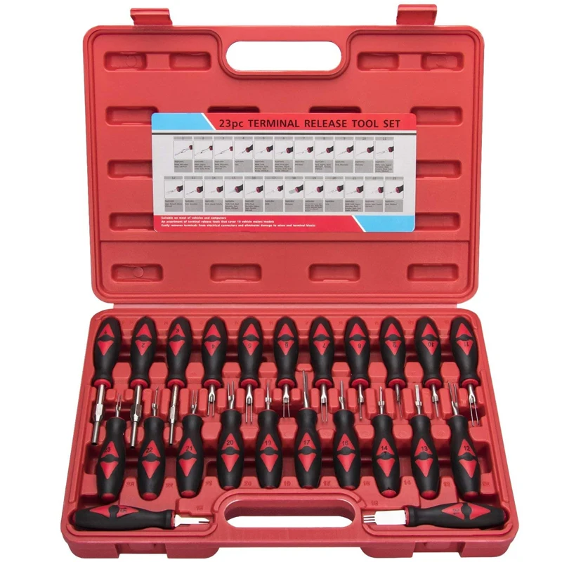 Terminal Release Tool Kit with 23 PCS Terminal Tool Kit for American Domestic and Imported Vehicles