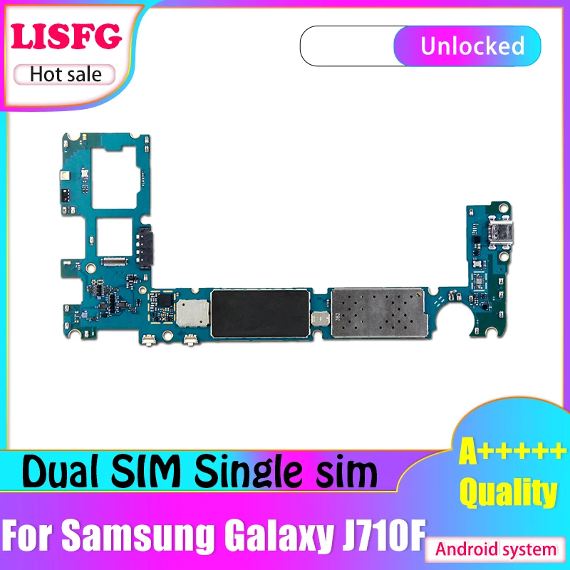 100% разблокированная материнская плата для Samsung Galaxy J7 J710F 1/2 Sim | Мобильные телефоны