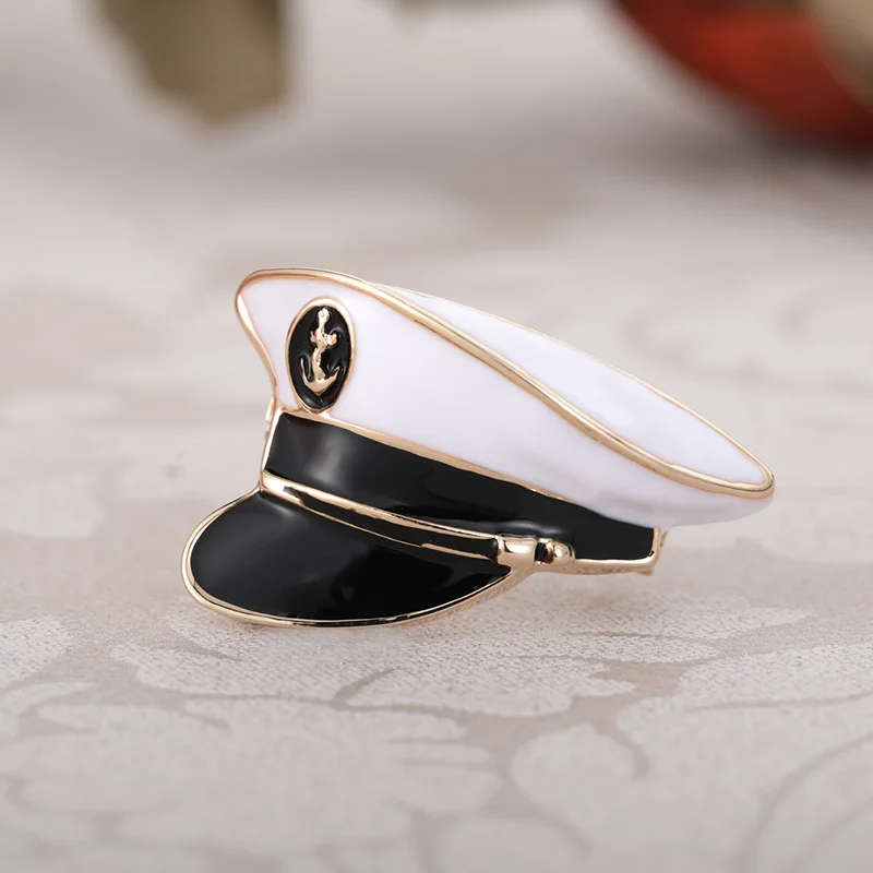 Эмаль Blucome брошь в форме капитана моряка шляпы для мужчин и детей подарочный