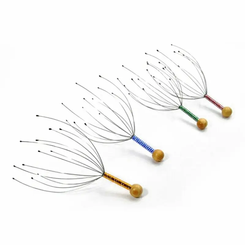 

4 Pcs Head Scratcher Massager Scalp Neck Release Relax Stress Massage Octopus