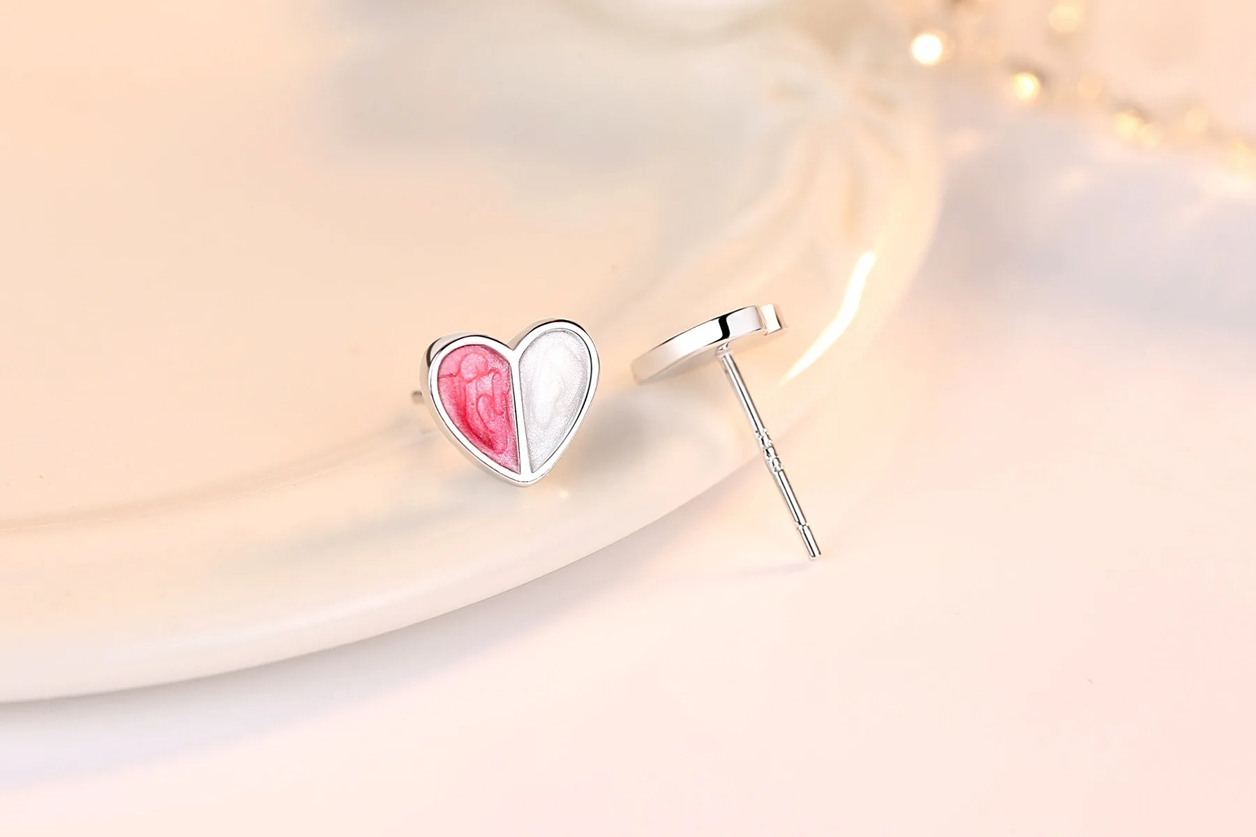 925 пробы серебряные серьги для женщин гвоздики в форме сердца с мороженым лучший