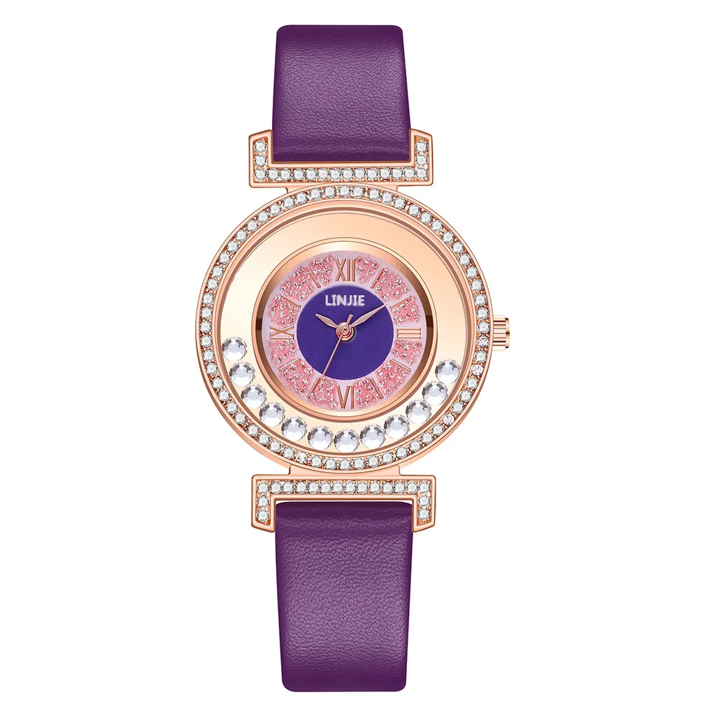 

2020 Ladies Watches Concise Diverse Fashion Color Women Fashion Bead Dial Stainless Steel Mesh Belt Ladies Quartz Watch Gift