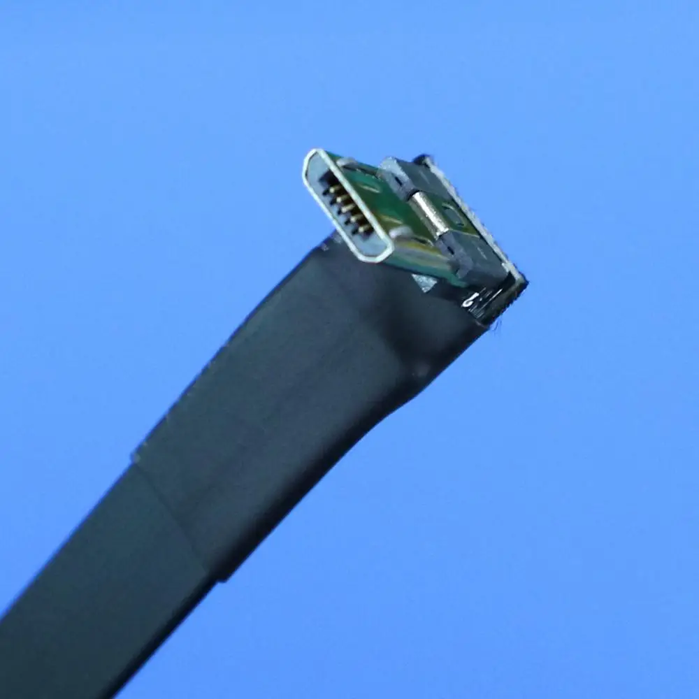 Плоский удлинитель USB2.0 штырь-гнездо A штырь к micro-b двойной изогнутый угол 480 м/bps