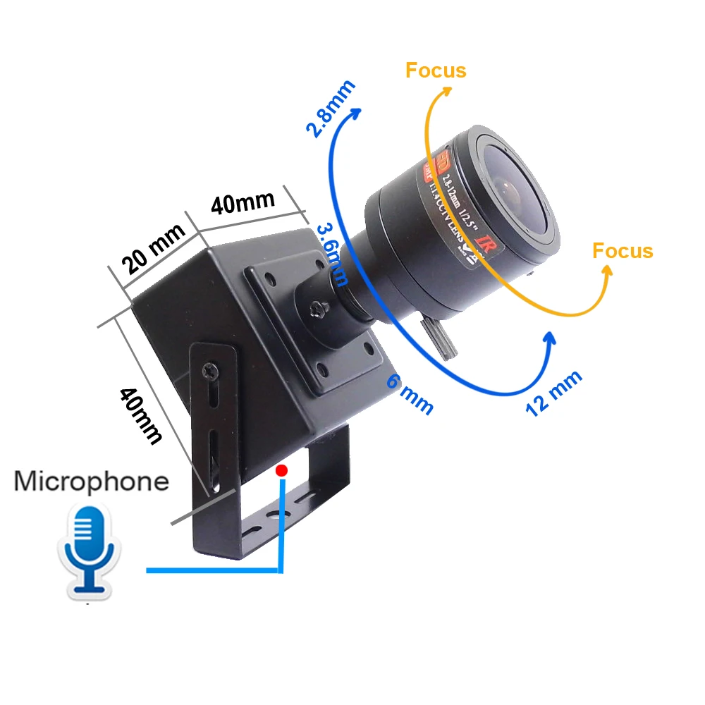 JIENUO 5MP мини POE Ip камера аудио 128G Cctv видеонаблюдения 2 8-12 мм зум высокой четкости Onvif
