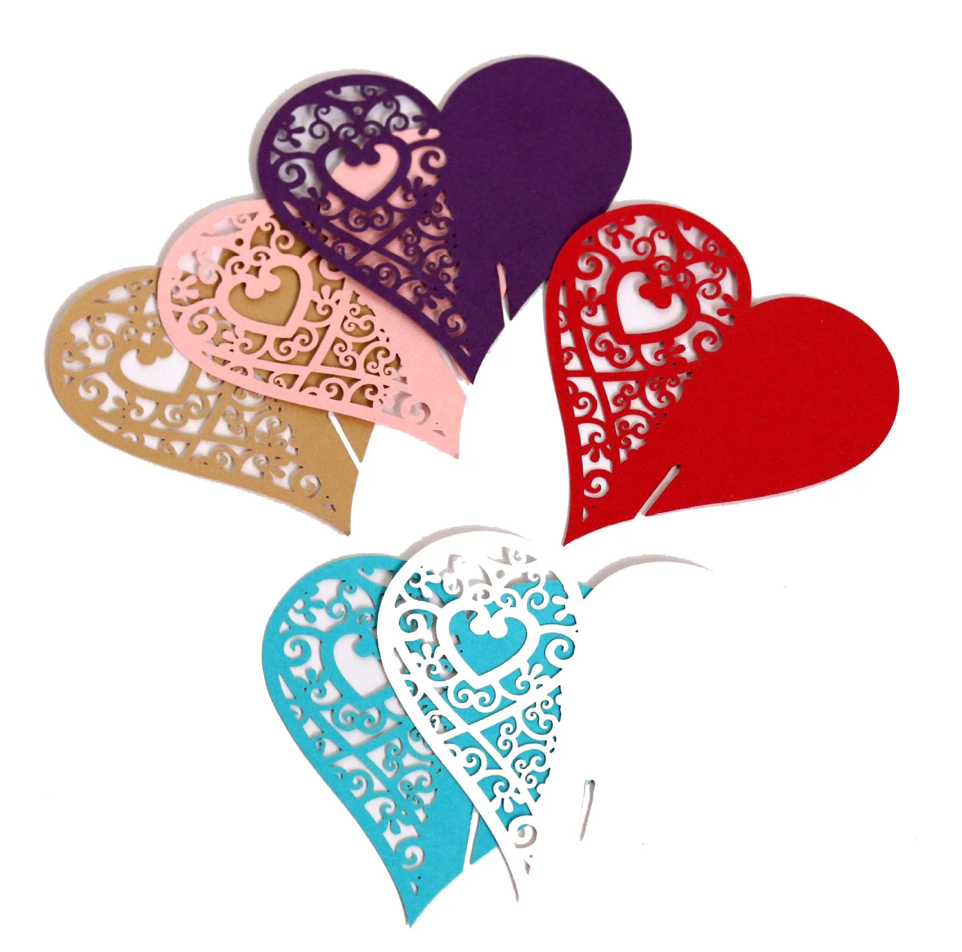 8*8 см открытка в форме сердца свадебное украшение лазерная пустотелая чашка