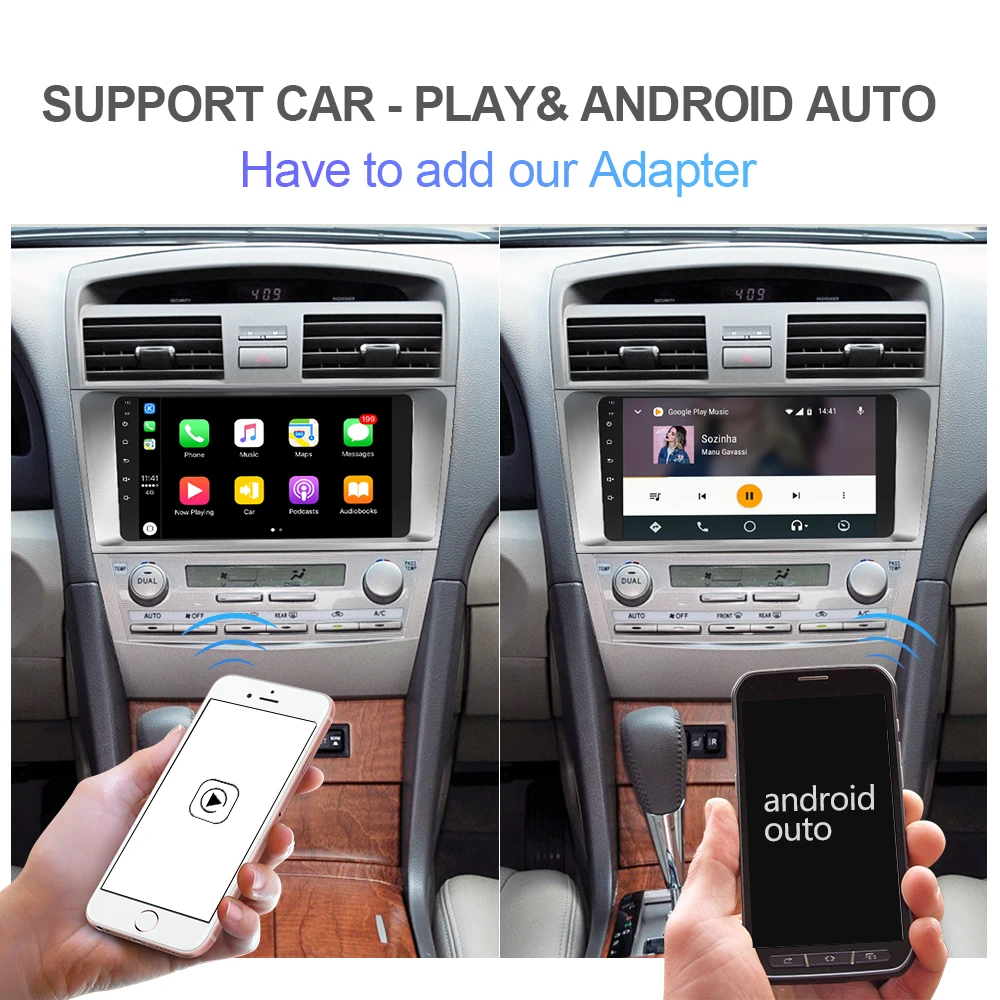 Автомобильный радиоприемник Isudar H53 4G Android 1 Din для Toyota Camry 7 XV 40 2006 2011 мультимедийный