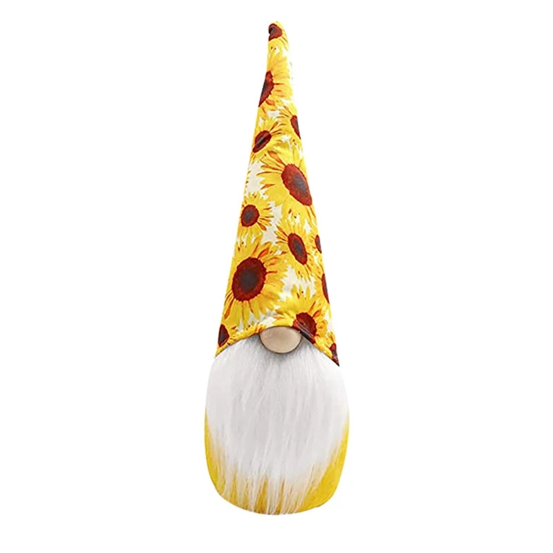 

Spring Sunflower Gnome Swedish Tomte Plush Doll Home Ornaments Q1JB