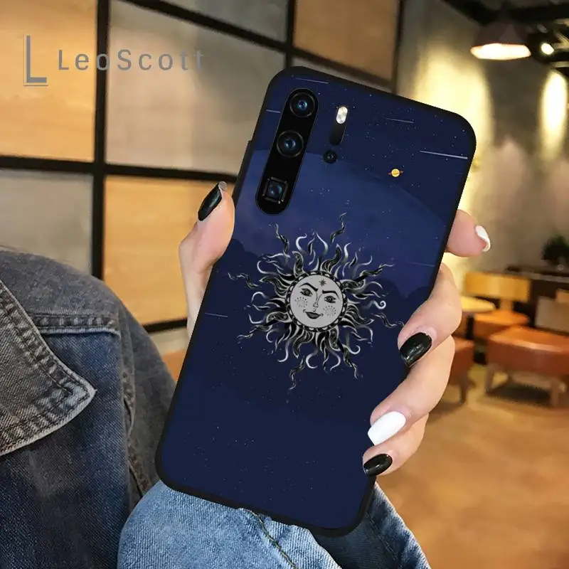 

Sun starry sky clouds Phone Case For Huawei P 20 30 40 lite pro smart 2019 honor 10 i lite 8x nova 5t mate 20 pro funda