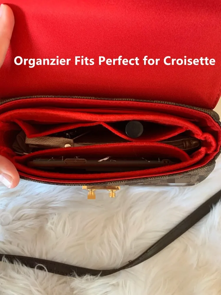 For Handbag insert CROISETTE insert Inner Purse Portable Cosmetic handbag  make up organizer box storage dropshipping - AliExpress
