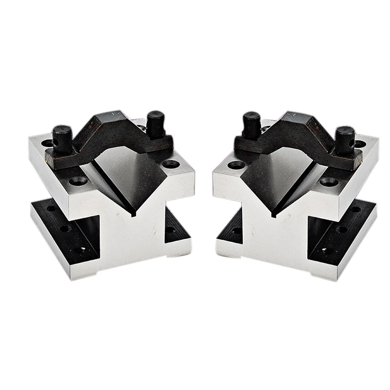 

V-Block Ground Pair With Clamp Set Precision Matched Pair Precise 35X35x30mm 90°Machinist Multi-Use Gauge Gage Tool