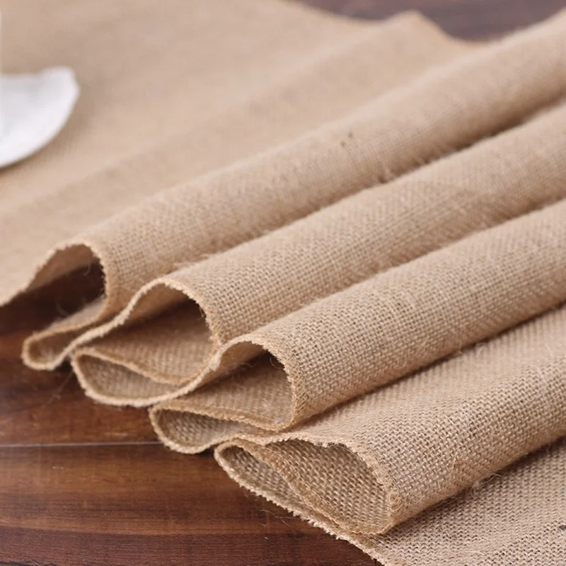 30*220 см Рождественская скатерть из мешковины Настольная украшение для детской