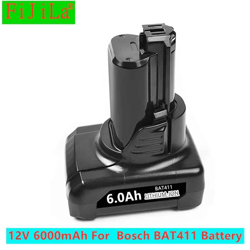 

Powtree 12V 6.0Ah BAT420 BAT411 Li-ion Rechargeable Battery For Bosch BAT411 BAT420 BAT412A GBA 12V Professional 1600A00X7H Tool