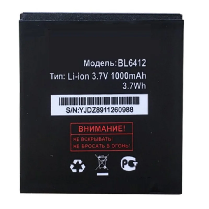

Литий-ионный аккумулятор BL6412 для Fly IQ434 IQ 434 era nano 5 BL 6412, аккумулятор Baterij Cell мобильный телефон