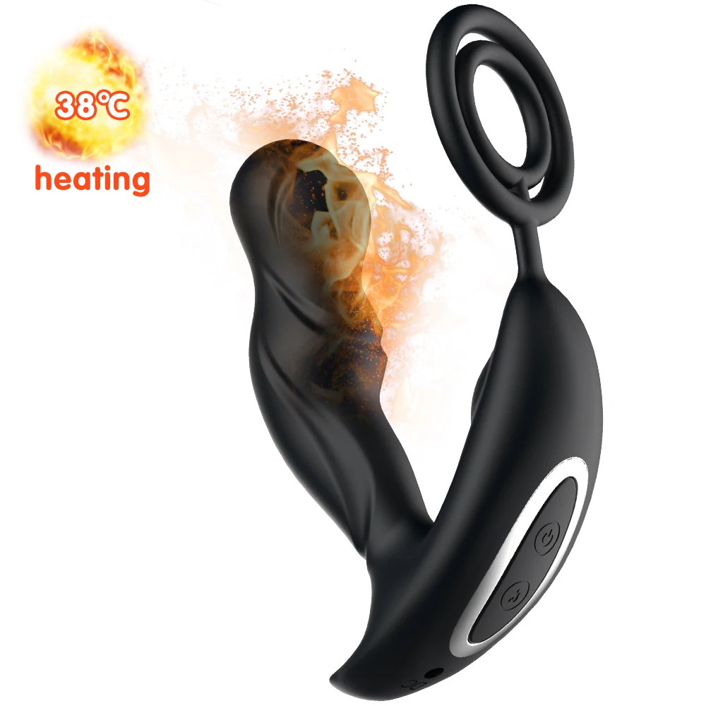 Анальный вибратор мужской массаж простаты нагревающаяся анальная пробка кольцо