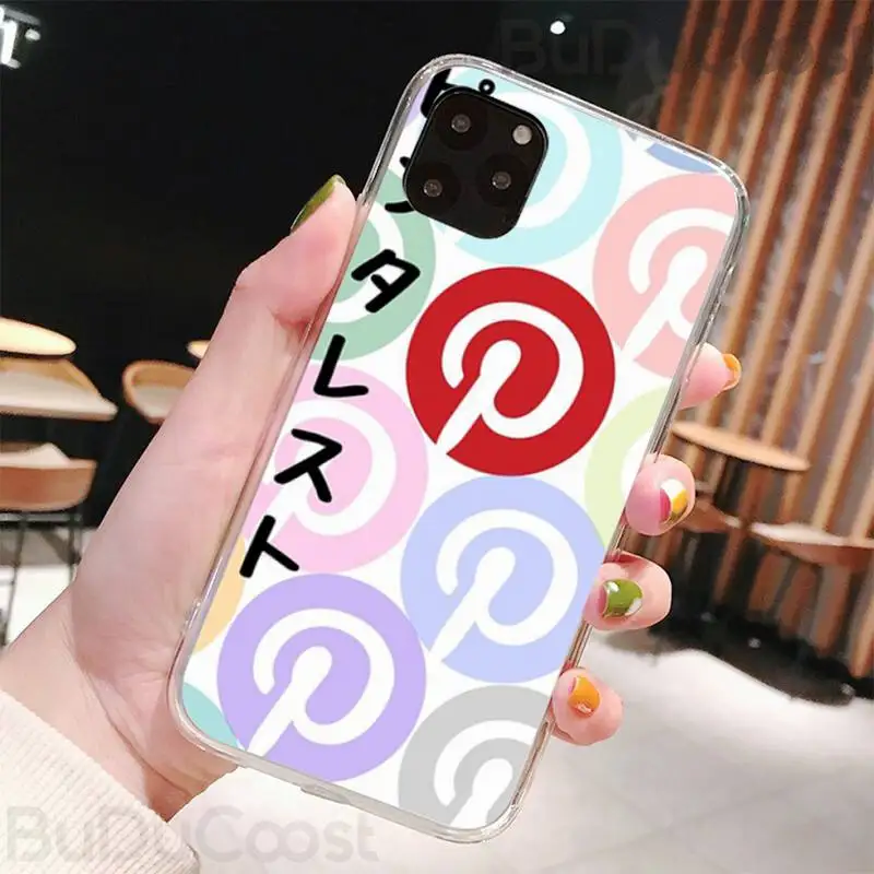 

Pinterest Logo Phone Case For IPhone 11 12 Pro XS MAX 8 7 6 6S Plus X 5S SE 2020 XR Cover