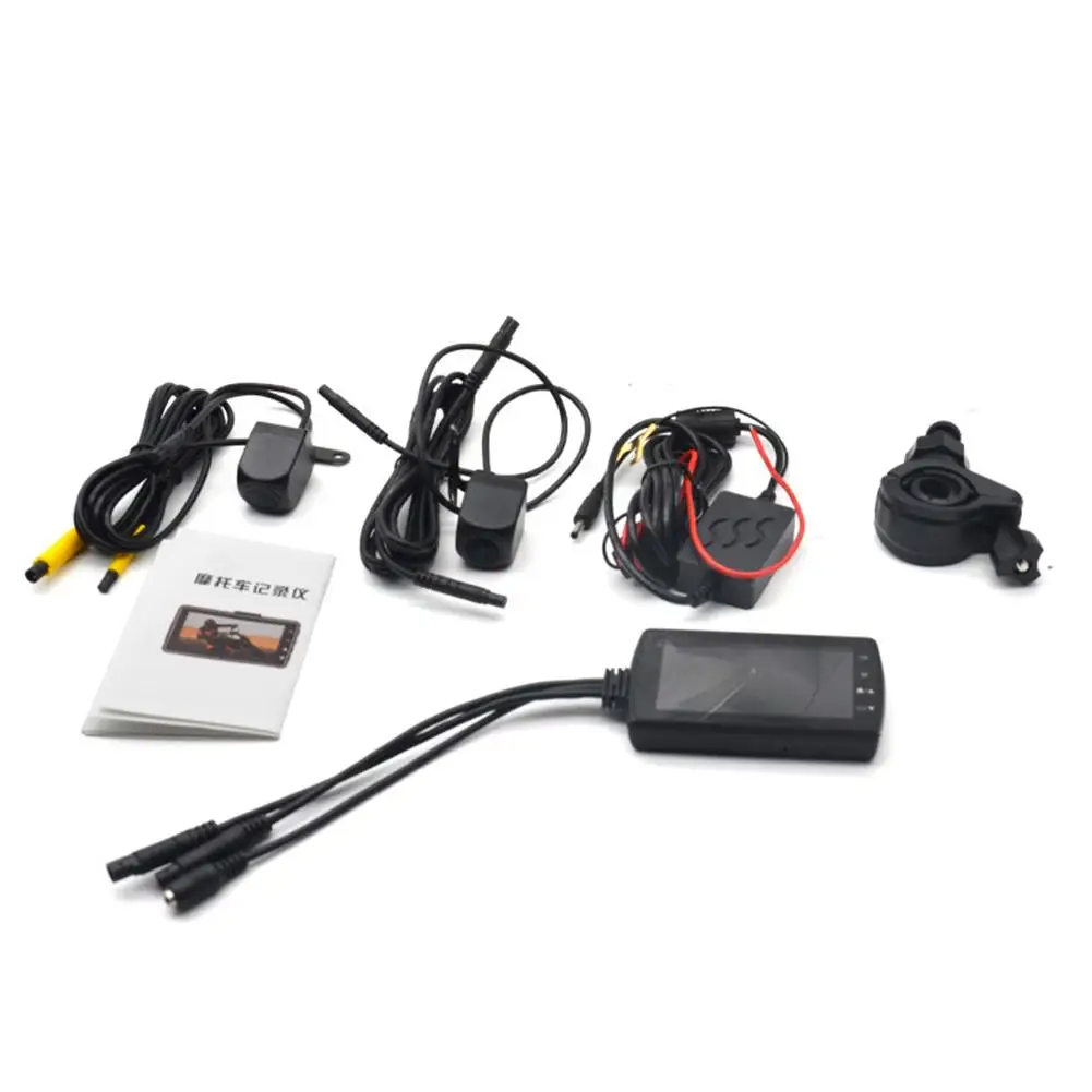 3 дюйма проводной Водонепроницаемый мотоцикл видео Регистраторы HD 1080P передние и