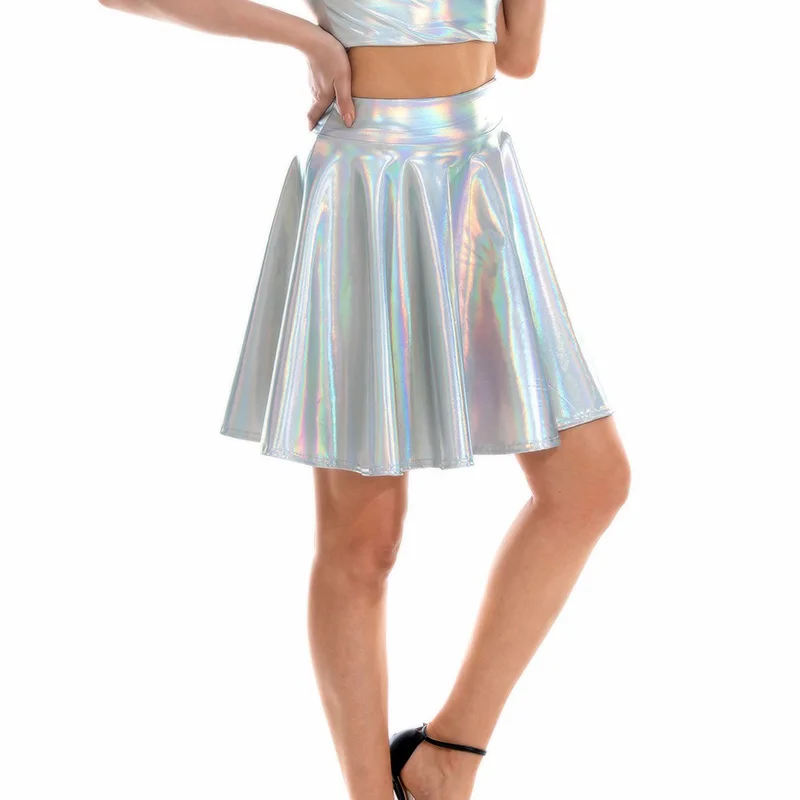 

Летняя плиссированная Повседневная Женская Блестящая мини-юбка NDUCJSI 2022, высококачественные трапециевидные женские юбки фигуристки, Клубная одежда, короткие брюки