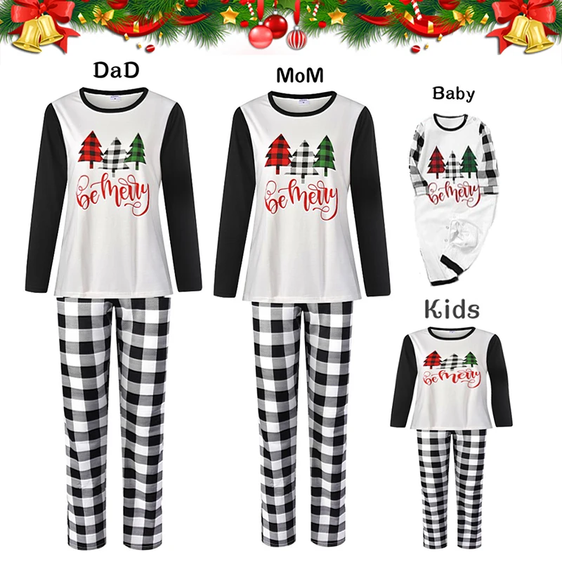 

Семейные одинаковые наряды, Рождественская семейная одежда, Детский костюм, пижама с рисунком семейного родителя и ребенка
