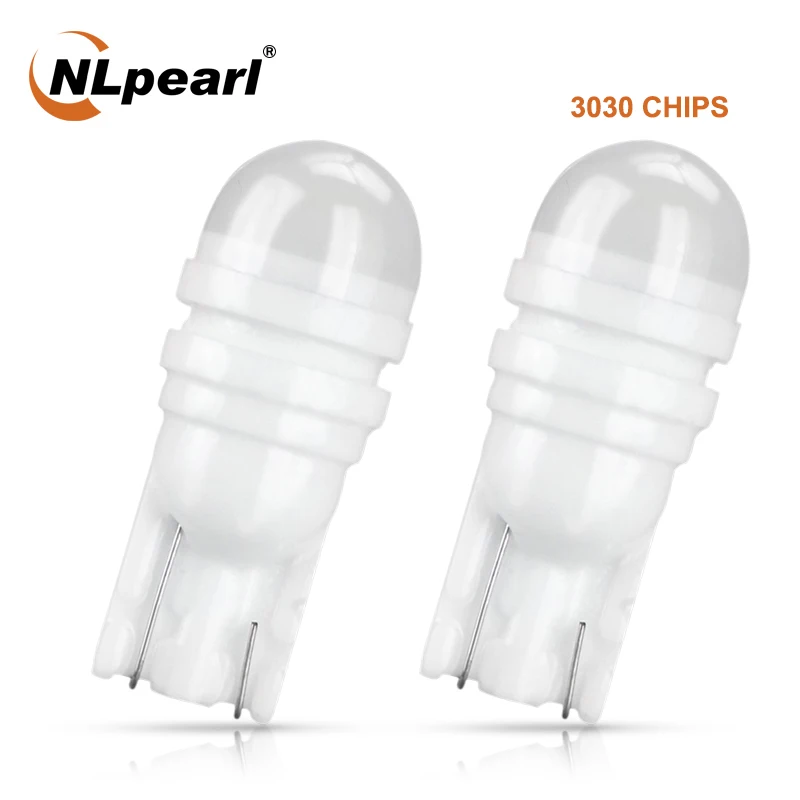 

NLpearl 2/4X Signal Lamp W5W T10 Led Canbus Light Bulbs 12V 3030SMD T10 Led 168 194 Wedge Clearance Light License Bulb White