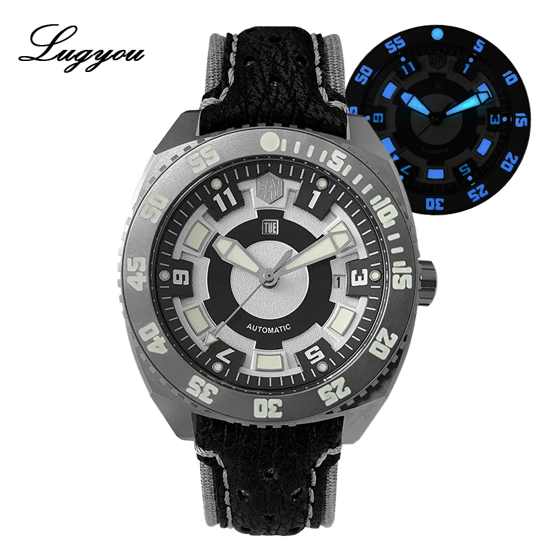 Lugyou San Martin Diver Мужские часы из титана класса 5 Сапфир Автоматический Швейцарский