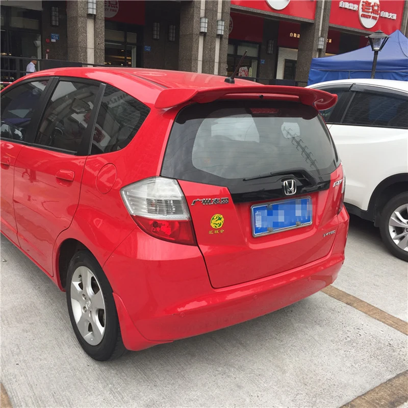 Для Honda Fit 2008 - 2013 заднее крыло ABS Материал праймер цвет задний спойлер Flying Wing |