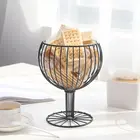 Корзина для фруктов, овощей, чашка для вина, геометрические пустотелые Железные изделия, контейнер для хранения фруктов в гостиной