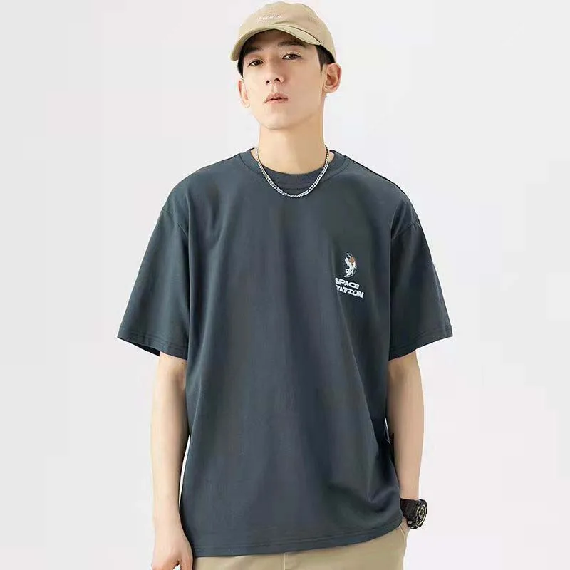 

Summer New Korean Version Of The Printed Short-sleeved T-shirt Men's Trendy Brand Ins Half-sleeved Bottoming Shirt