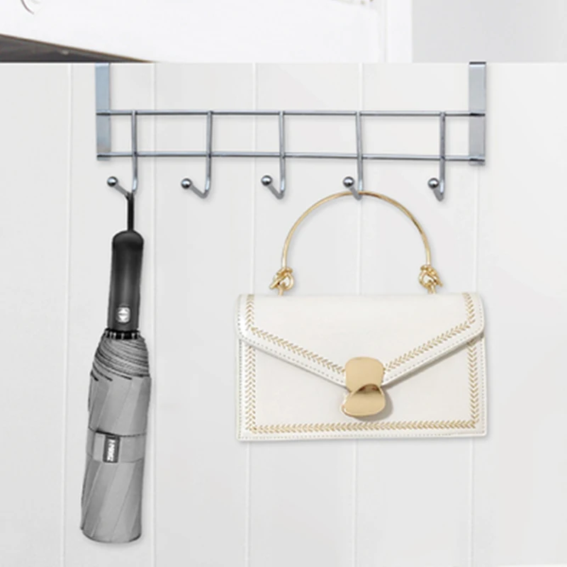 Модный металлический крючок для кухонной двери 5 крючков вешалка пальто шкафа