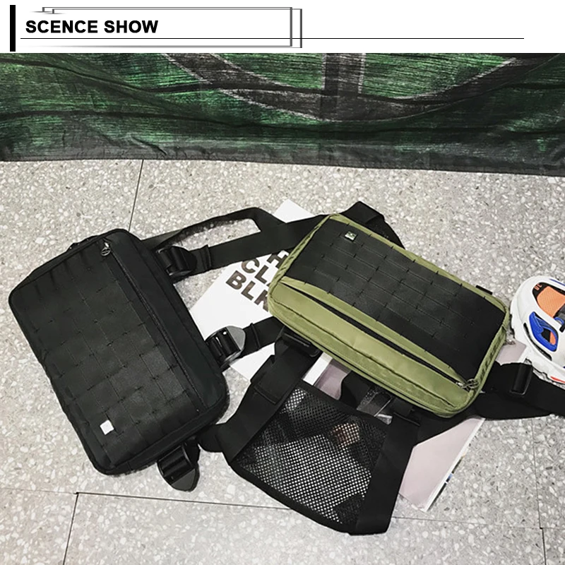 

Men Chest Rig Hip Hop Streetwear Chest Pack Vest For Men Shoulder Bag Military Tactical Tactical Travel Waist Bgs Phone Vest Bag