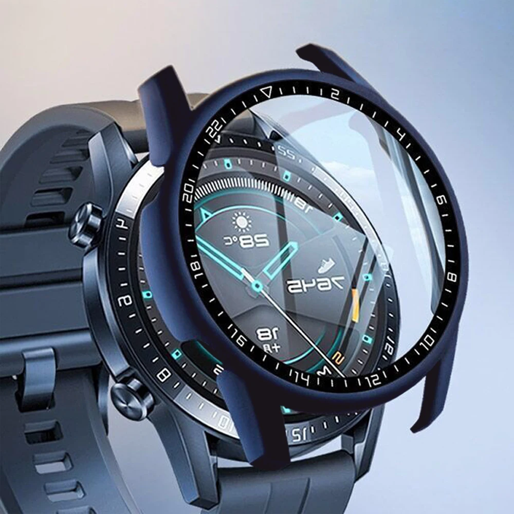 

Case Screen For Huawei Watch GT 2 46mm/2 Pro/2e Full Cover Bumper Tempered for Honnor Magic Watch 2 46mm huawei watch 3 pro case