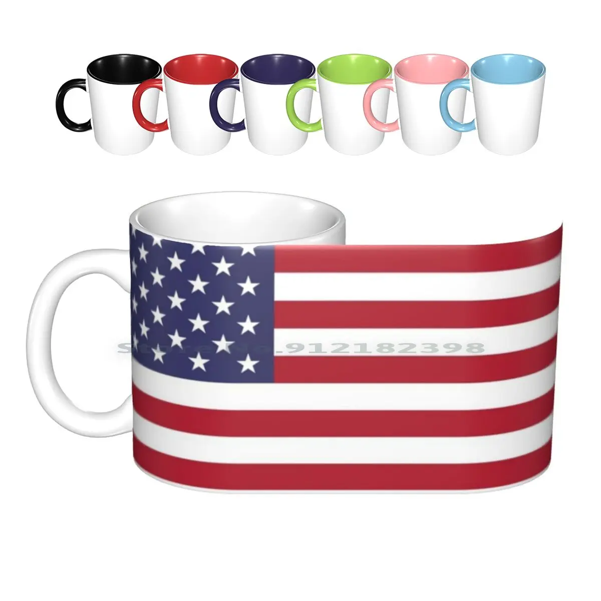 

Show Off Your Colors-United States Ceramic Mugs Coffee Cups Milk Tea Mug United States Usa Usa America American Flag Flag Of