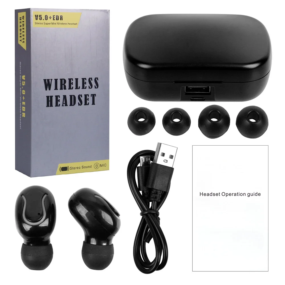 

In Ear True Wireless Earbuds Wireless Bluetooth 5.0 Headphones TWS IPX7 Waterproof Earphones 8D Stereo Noise Cancelling Headset